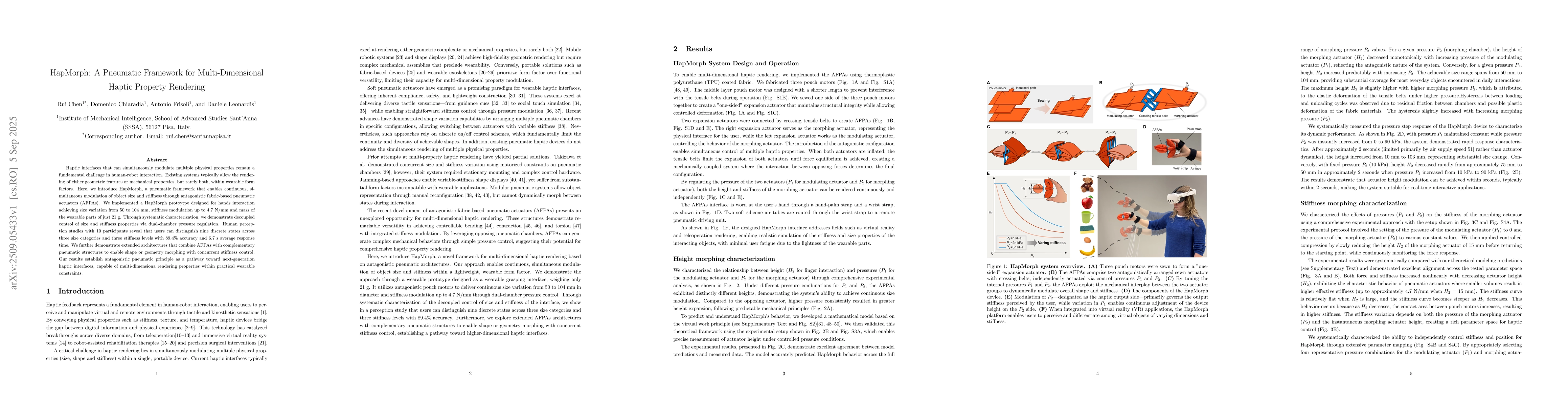 Thumbnail for HapMorph: A Pneumatic Framework for Multi-Dimensional Haptic Property
  Rendering