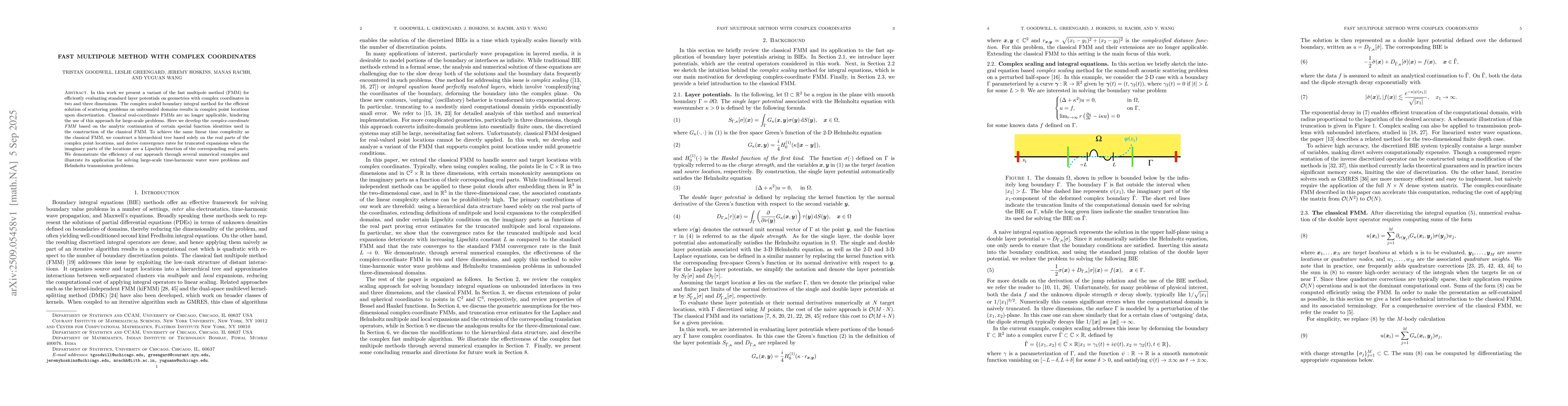 Thumbnail for Fast Multipole Method with Complex Coordinates