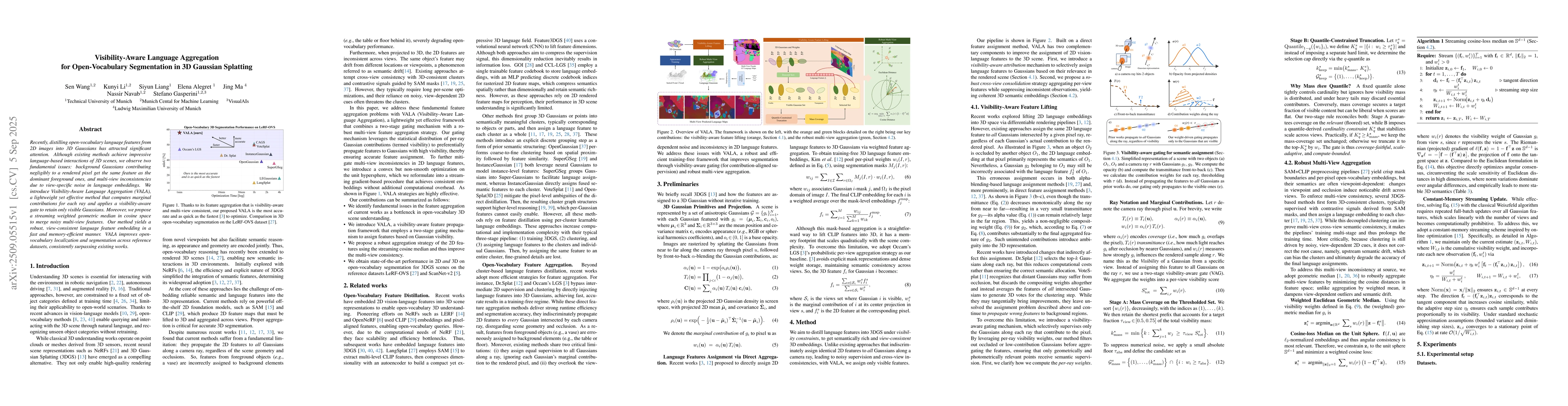 Thumbnail for Visibility-Aware Language Aggregation for Open-Vocabulary Segmentation
  in 3D Gaussian Splatting