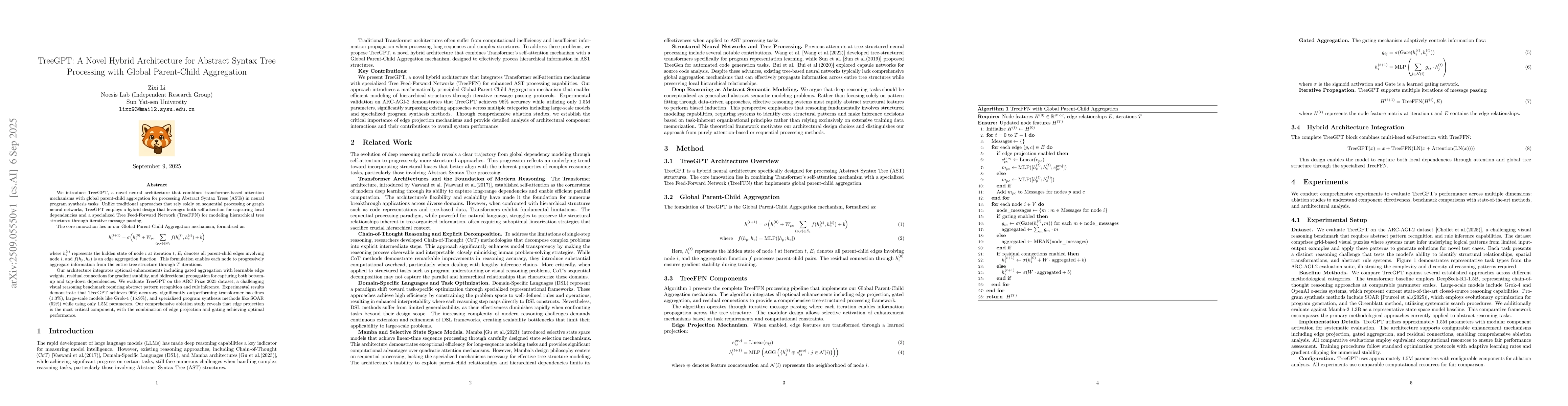 Thumbnail for TreeGPT: A Novel Hybrid Architecture for Abstract Syntax Tree Processing
  with Global Parent-Child Aggregation
