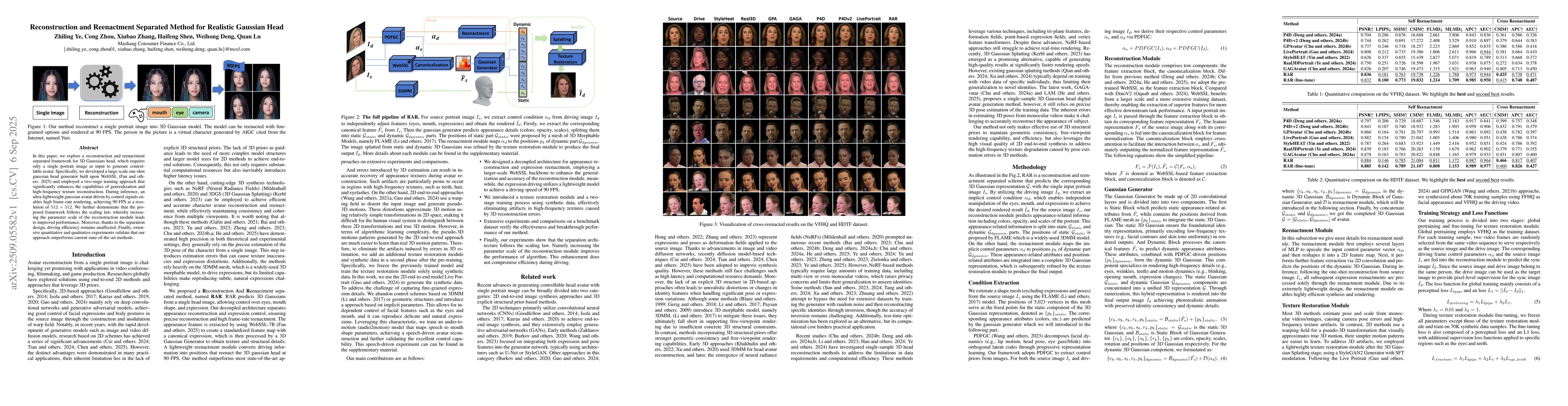 Thumbnail for Reconstruction and Reenactment Separated Method for Realistic Gaussian
  Head