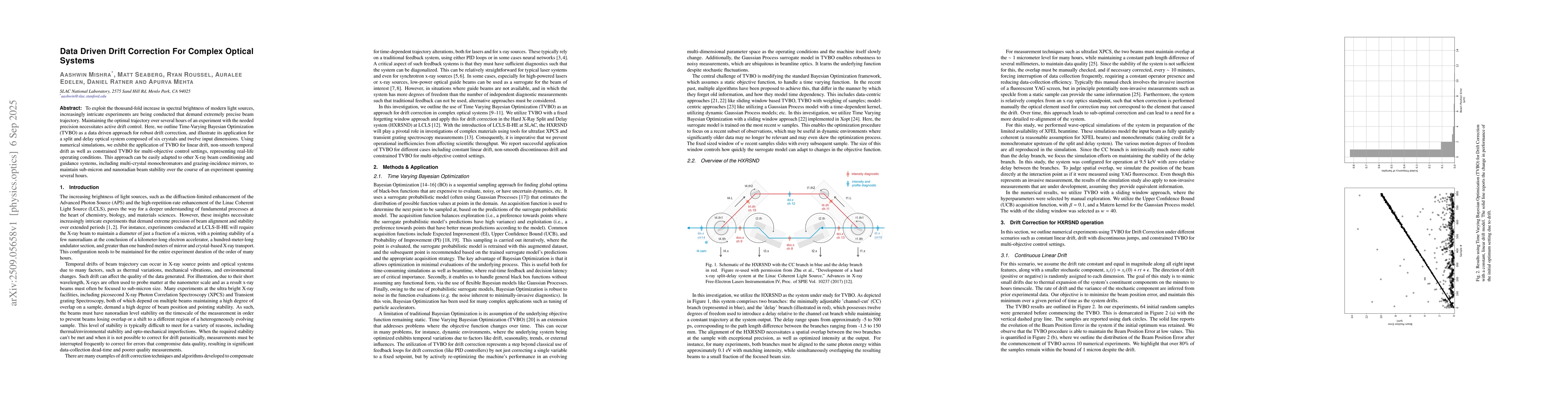 Thumbnail for Data Driven Drift Correction For Complex Optical Systems