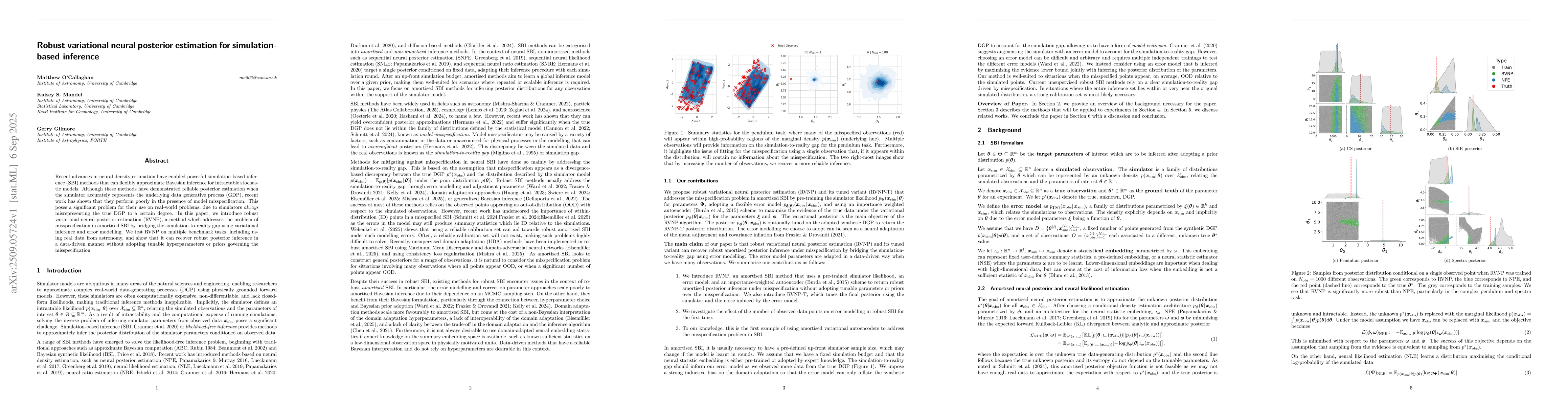 Thumbnail for Robust variational neural posterior estimation for simulation-based
  inference