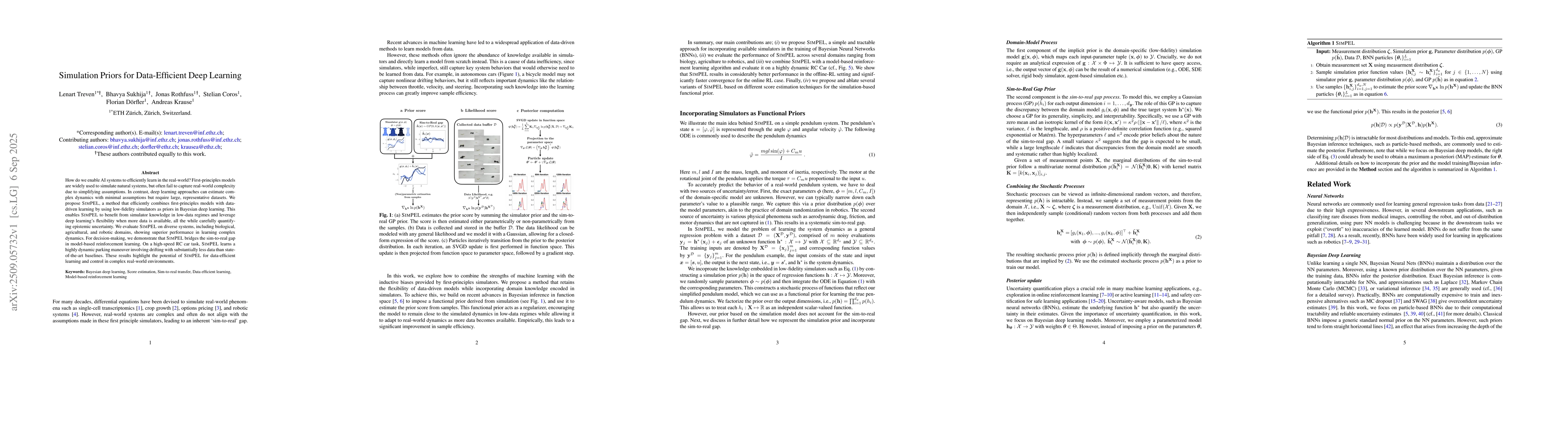 Thumbnail for Simulation Priors for Data-Efficient Deep Learning