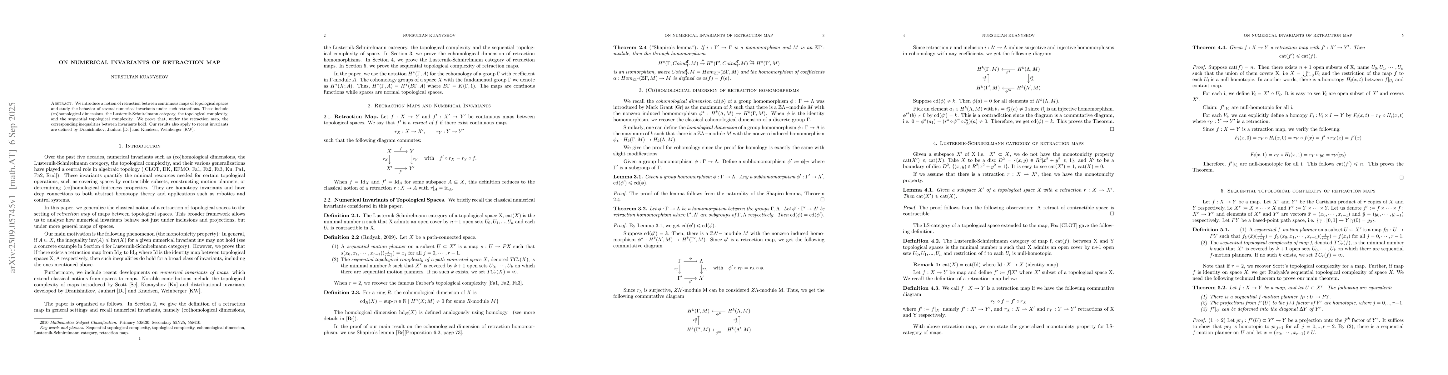 Thumbnail for On numerical invariants of retraction map