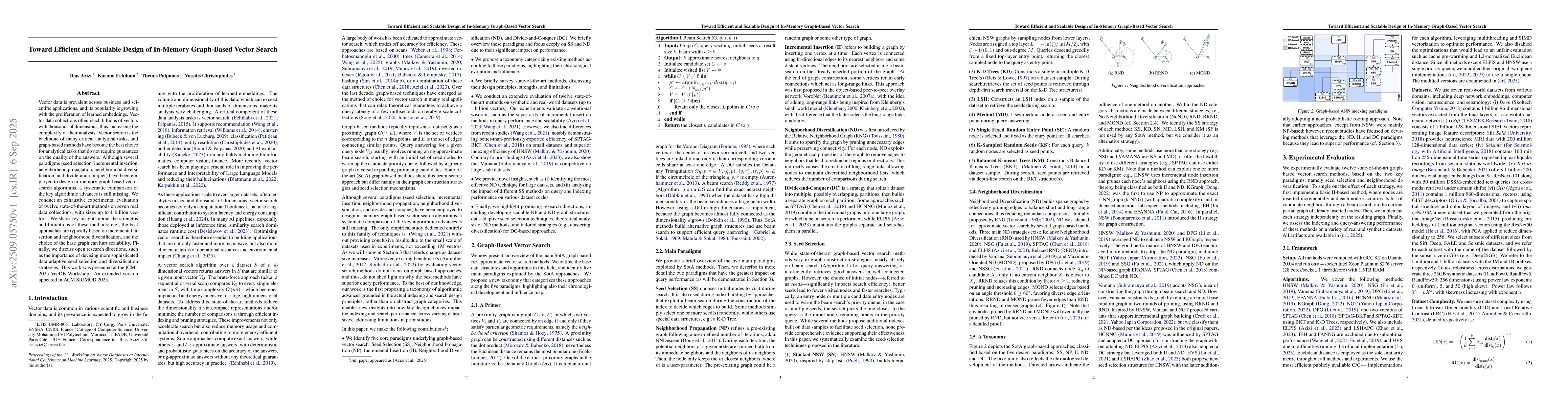 Thumbnail for Toward Efficient and Scalable Design of In-Memory Graph-Based Vector
  Search