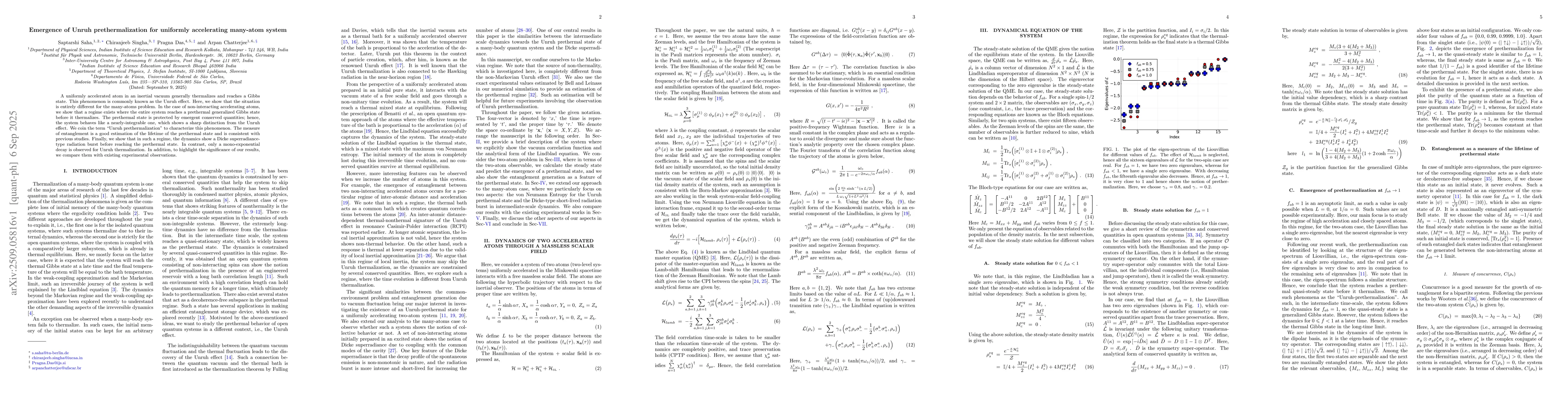 Thumbnail for Emergence of Unruh prethermalization for uniformly accelerating
  many-atom system