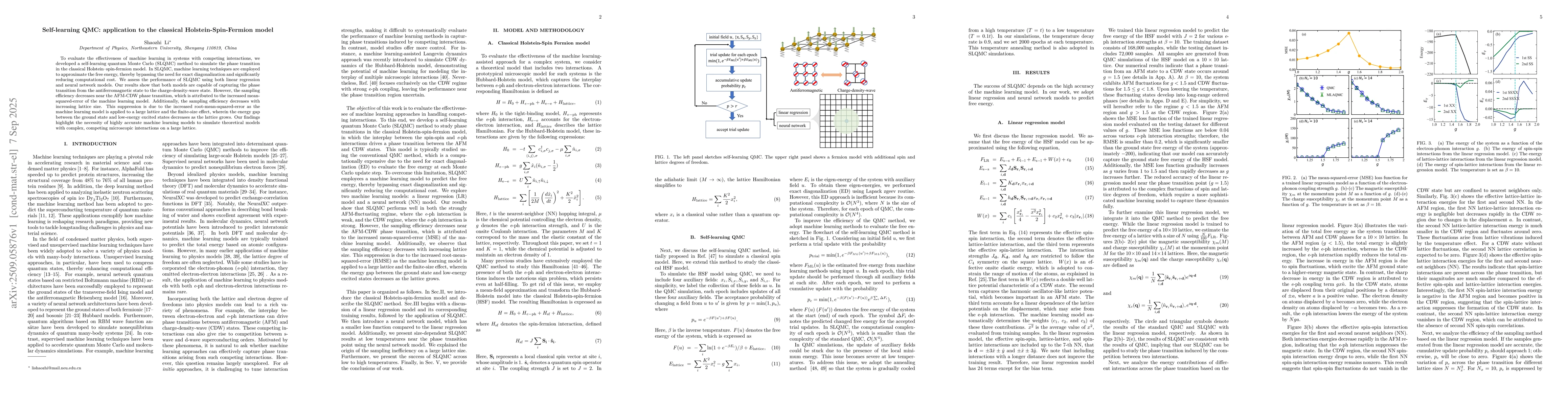 Thumbnail for Self-learning QMC: application to the classical Holstein-Spin-Fermion
  model