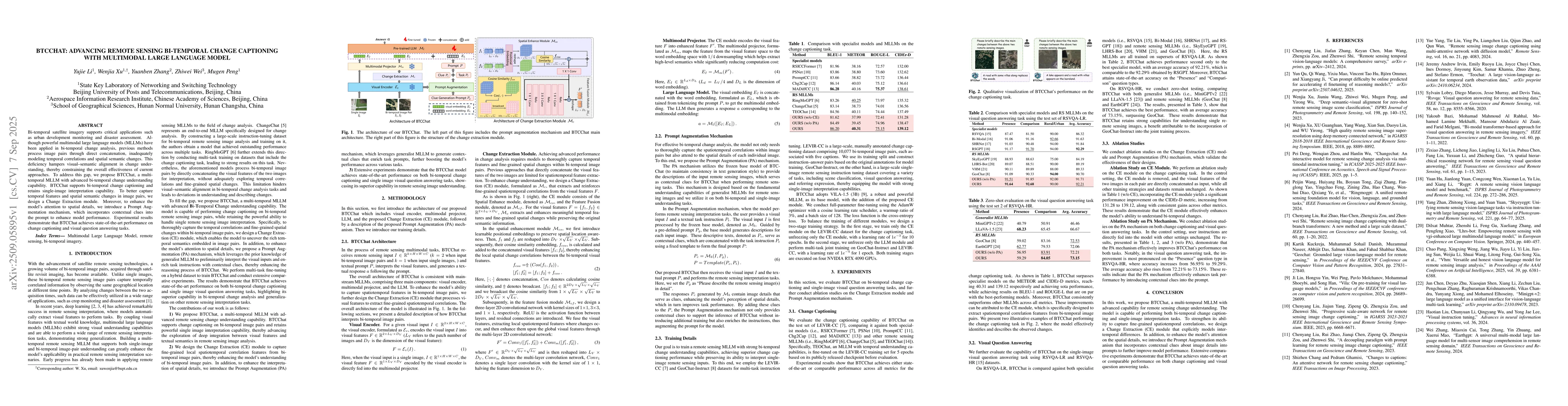 Thumbnail for BTCChat: Advancing Remote Sensing Bi-temporal Change Captioning with
  Multimodal Large Language Model