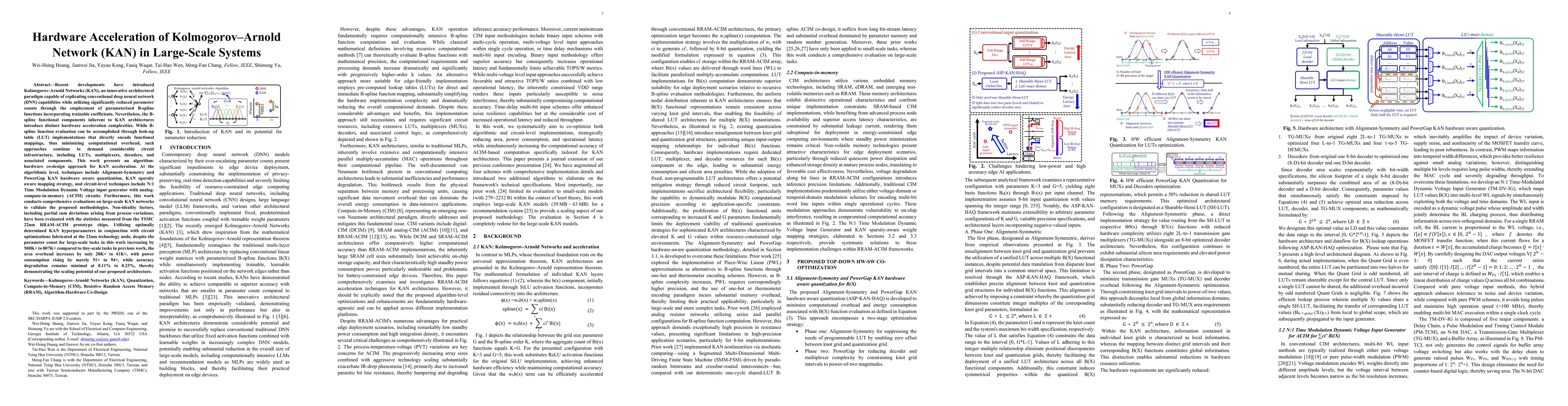 Thumbnail for Hardware Acceleration of Kolmogorov-Arnold Network (KAN) in Large-Scale
  Systems