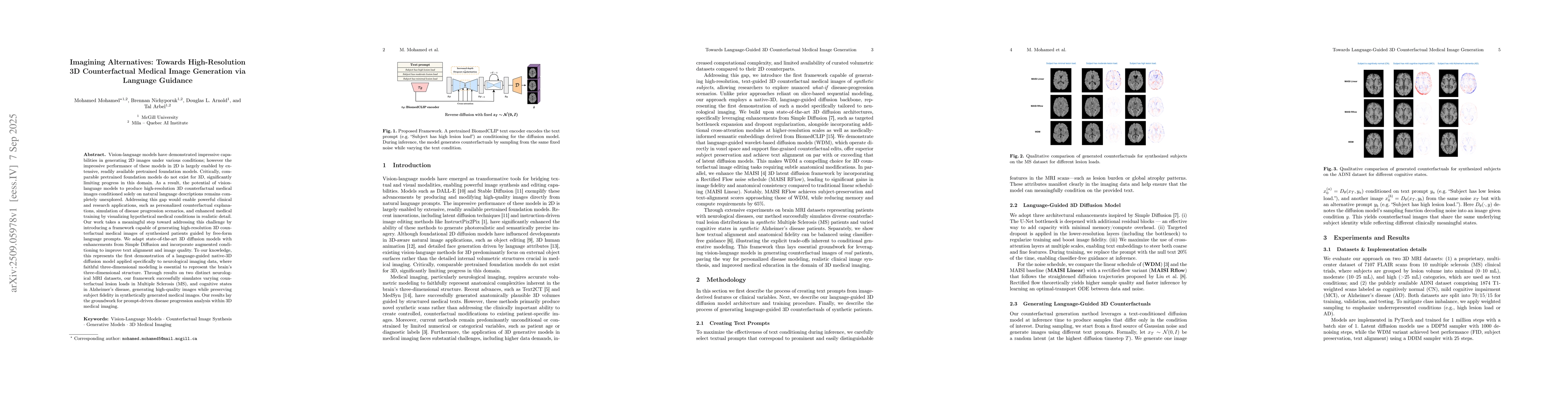 Thumbnail for Imagining Alternatives: Towards High-Resolution 3D Counterfactual
  Medical Image Generation via Language Guidance