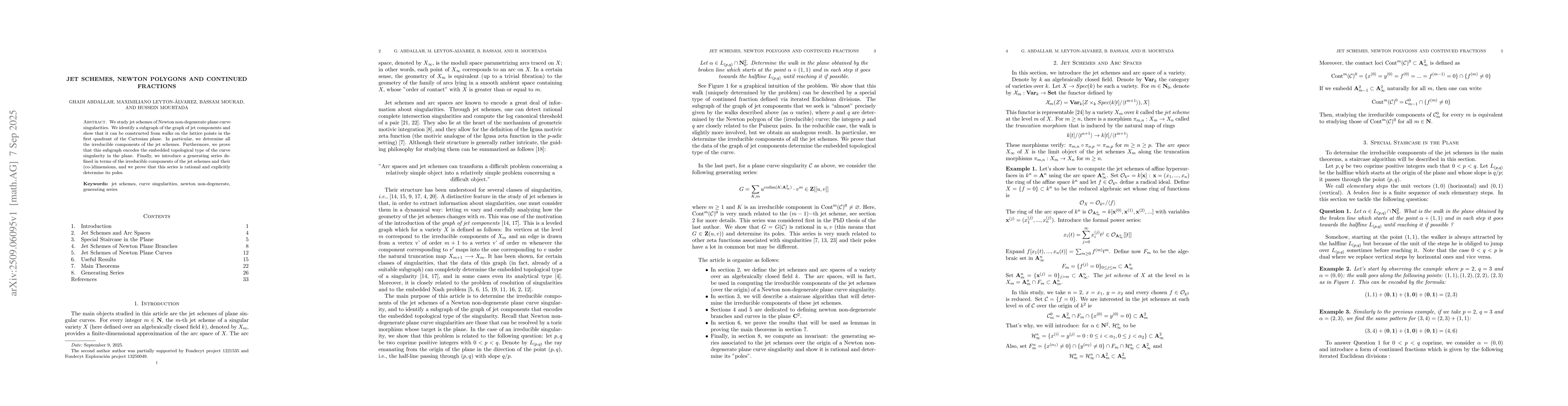 Thumbnail for Jet Schemes, Newton Polygons and Continued Fractions