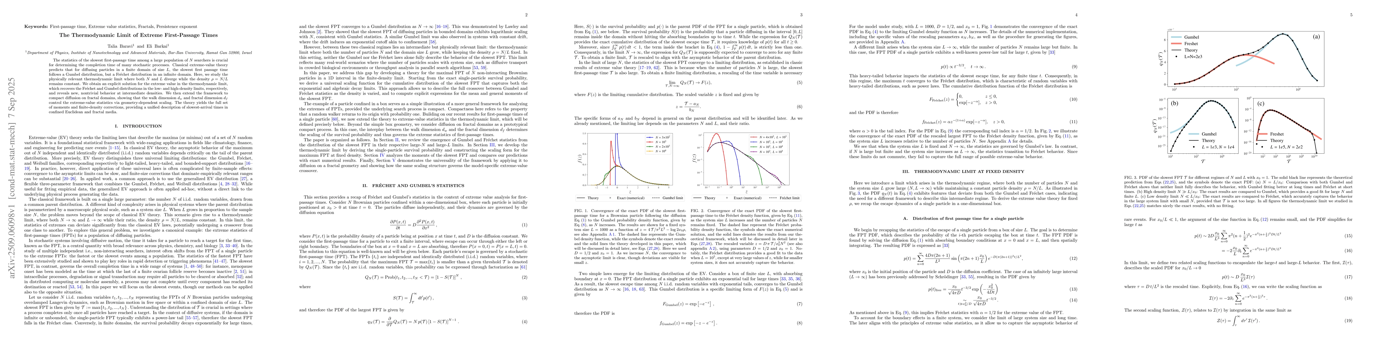 Thumbnail for The Thermodynamic Limit of Extreme First-Passage Times