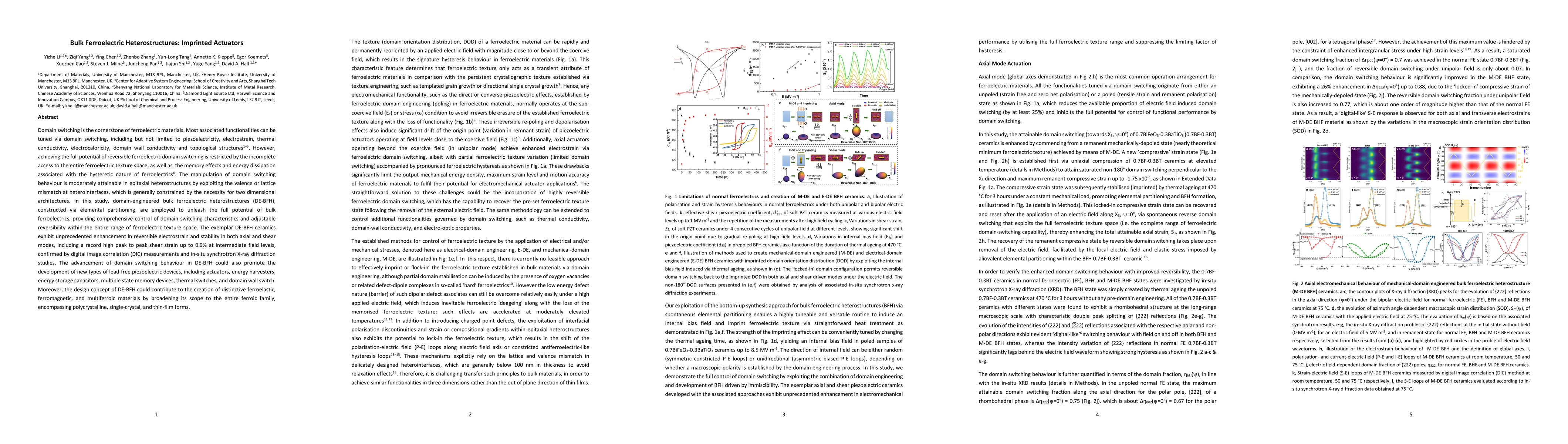 Thumbnail for Bulk Ferroelectric Heterostructures: Imprinted Actuators