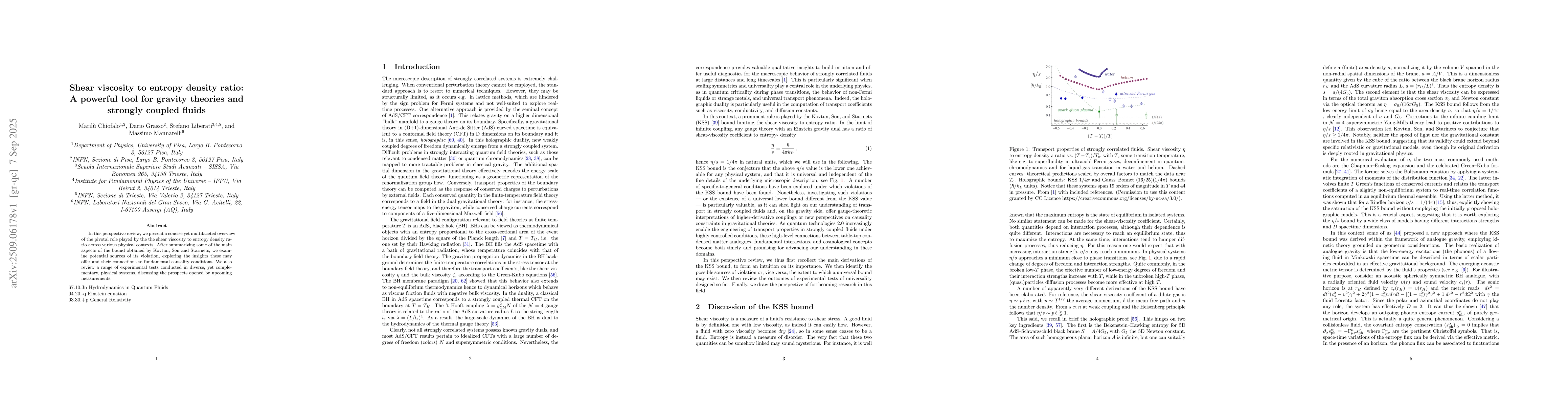 Thumbnail for Shear viscosity to entropy density ratio: A powerful tool for gravity
  theories and strongly coupled fluids