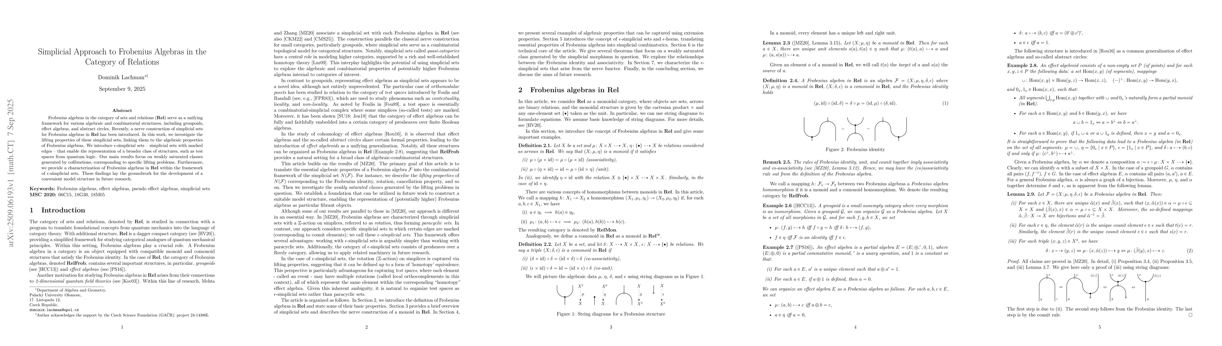 Thumbnail for Simplicial Approach to Frobenius Algebras in the Category of Relations