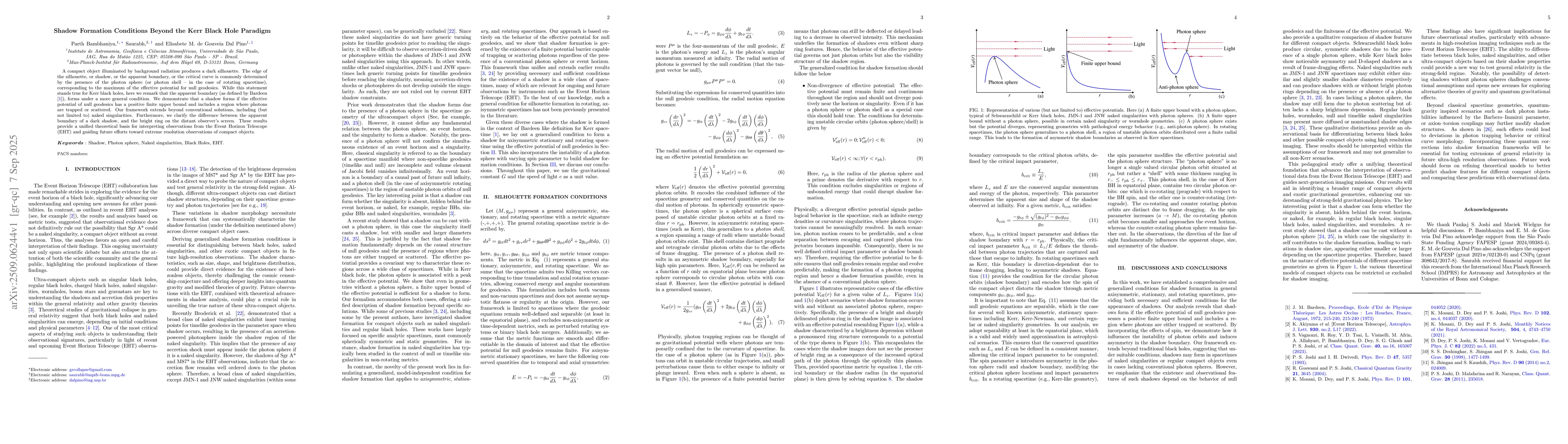 Thumbnail for Shadow Formation Conditions Beyond the Kerr Black Hole Paradigm