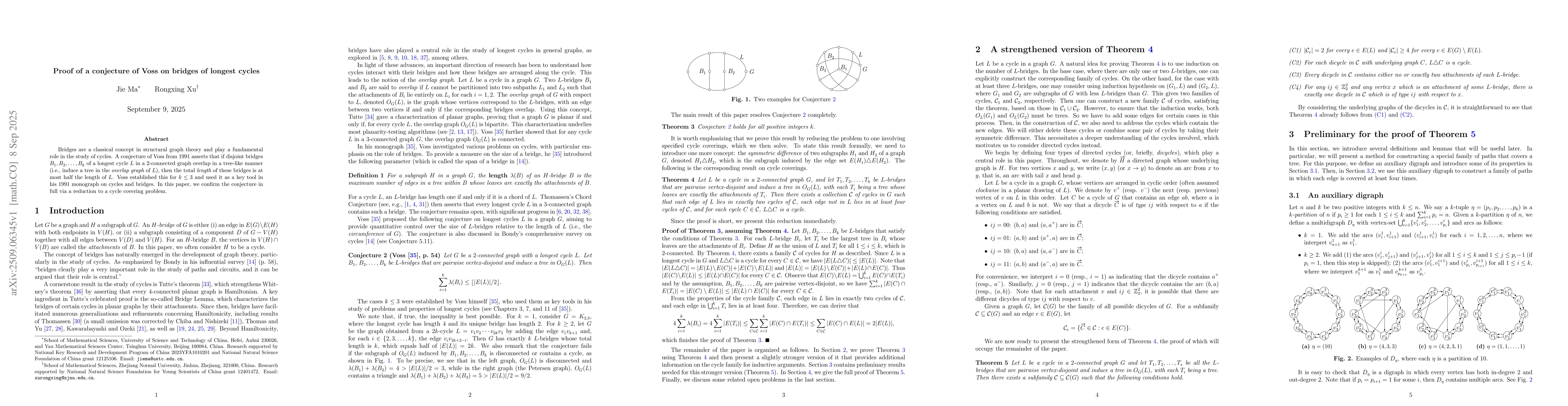 Thumbnail for Proof of a conjecture of Voss on bridges of longest cycles