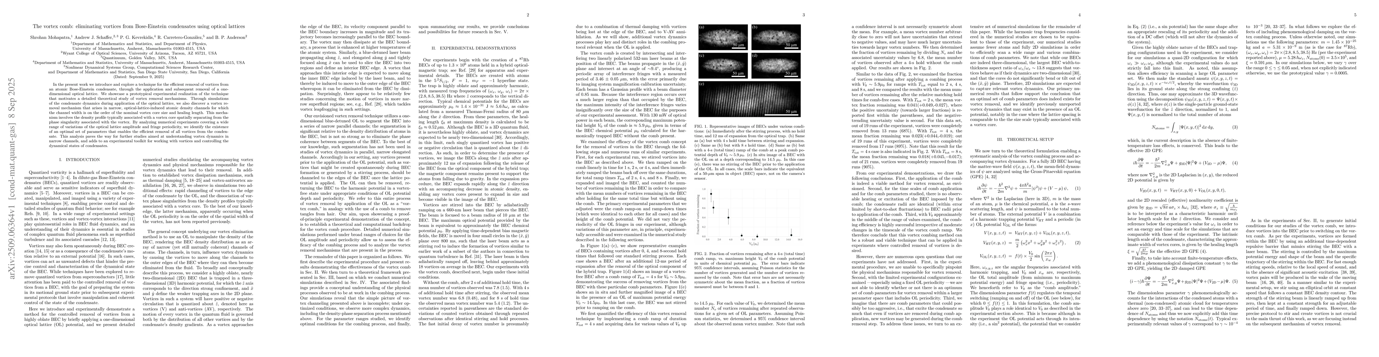 Thumbnail for The vortex comb: eliminating vortices from Bose-Einstein condensates
  using optical lattices