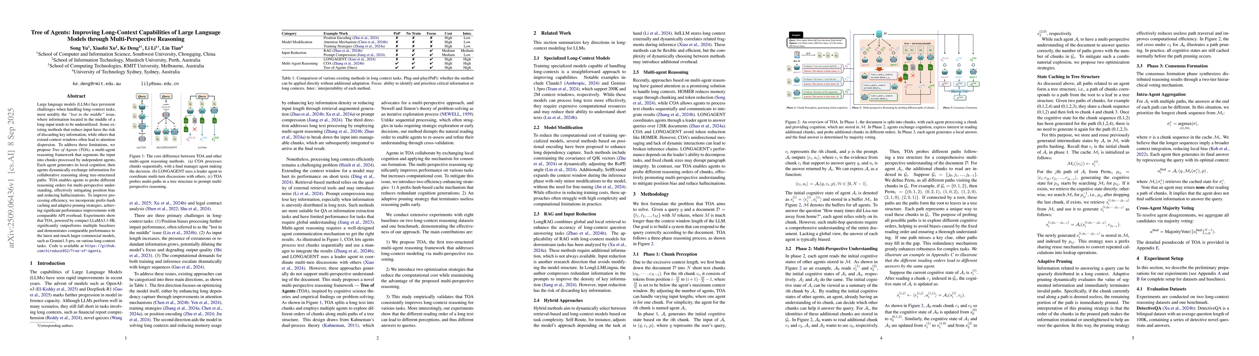 Thumbnail for Tree of Agents: Improving Long-Context Capabilities of Large Language
  Models through Multi-Perspective Reasoning