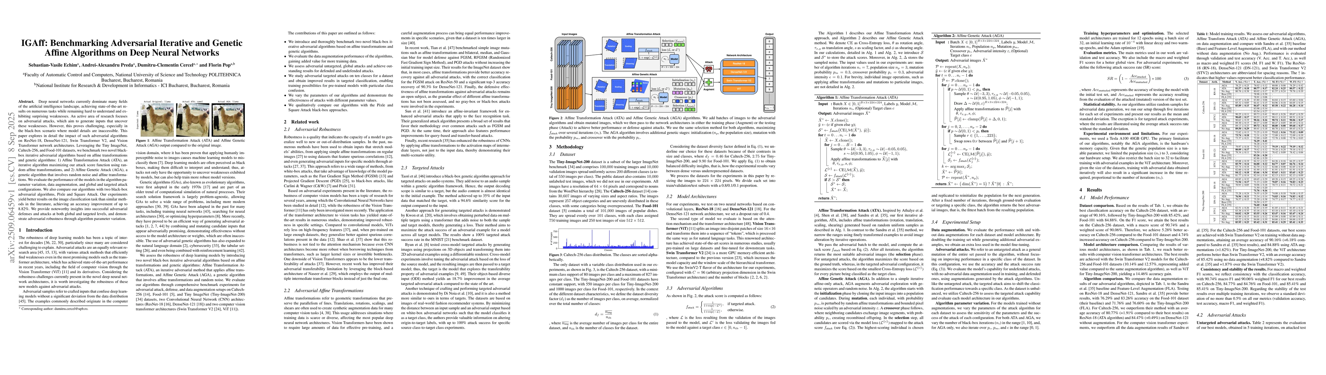 Thumbnail for IGAff: Benchmarking Adversarial Iterative and Genetic Affine Algorithms
  on Deep Neural Networks
