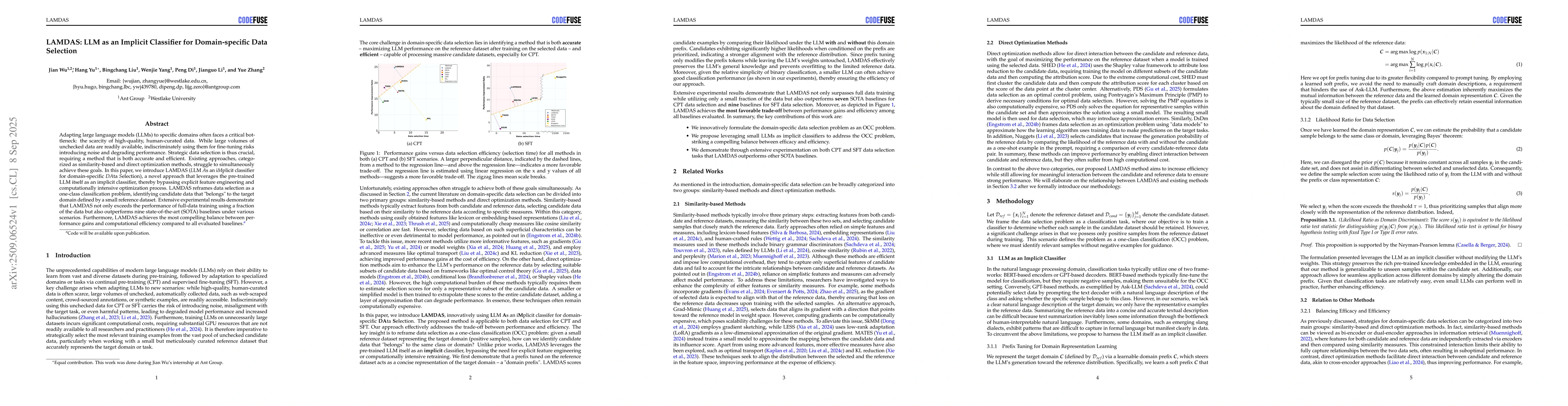 Thumbnail for LAMDAS: LLM as an Implicit Classifier for Domain-specific Data Selection