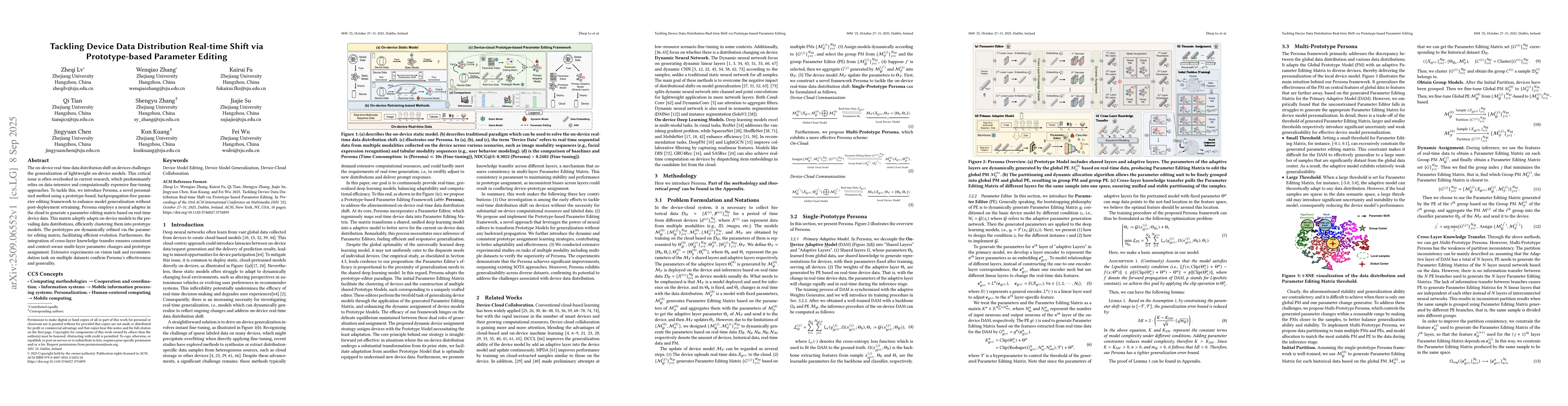 Thumbnail for Tackling Device Data Distribution Real-time Shift via Prototype-based
  Parameter Editing