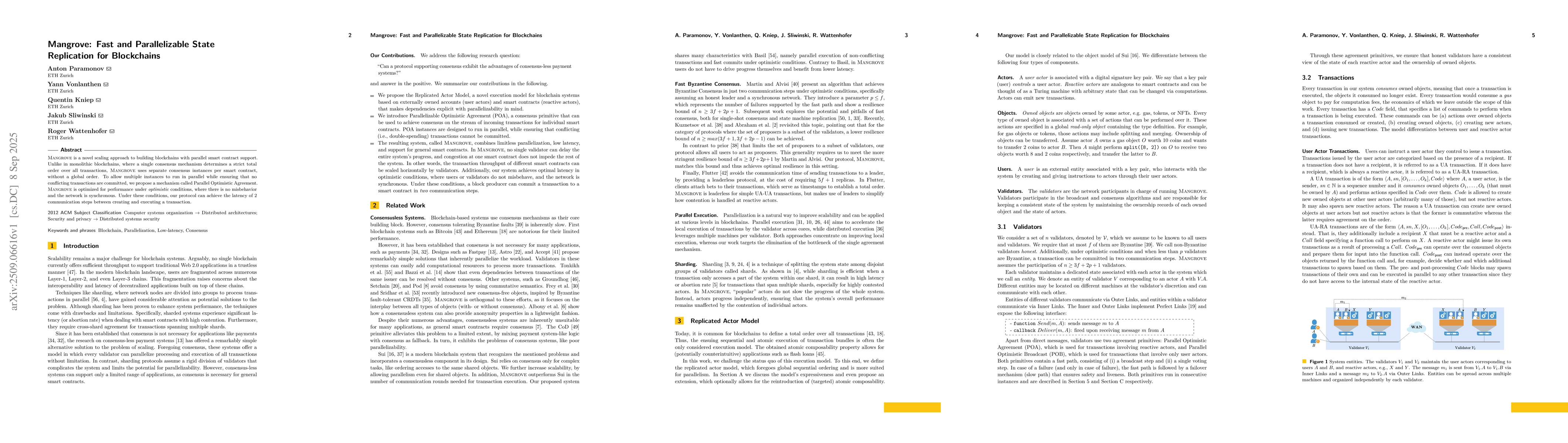 Thumbnail for Mangrove: Fast and Parallelizable State Replication for Blockchains