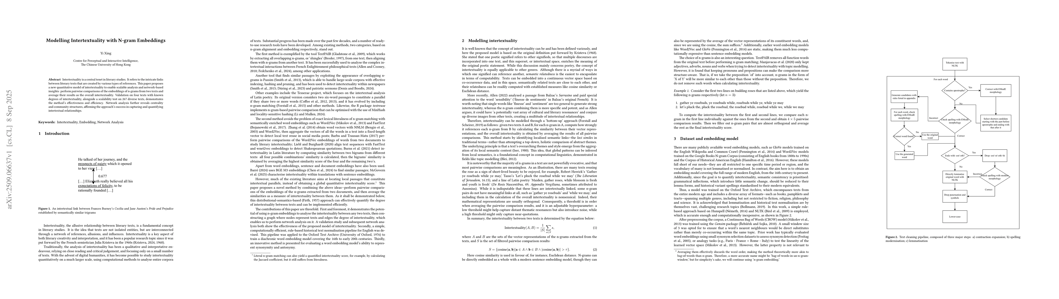 Thumbnail for Modelling Intertextuality with N-gram Embeddings