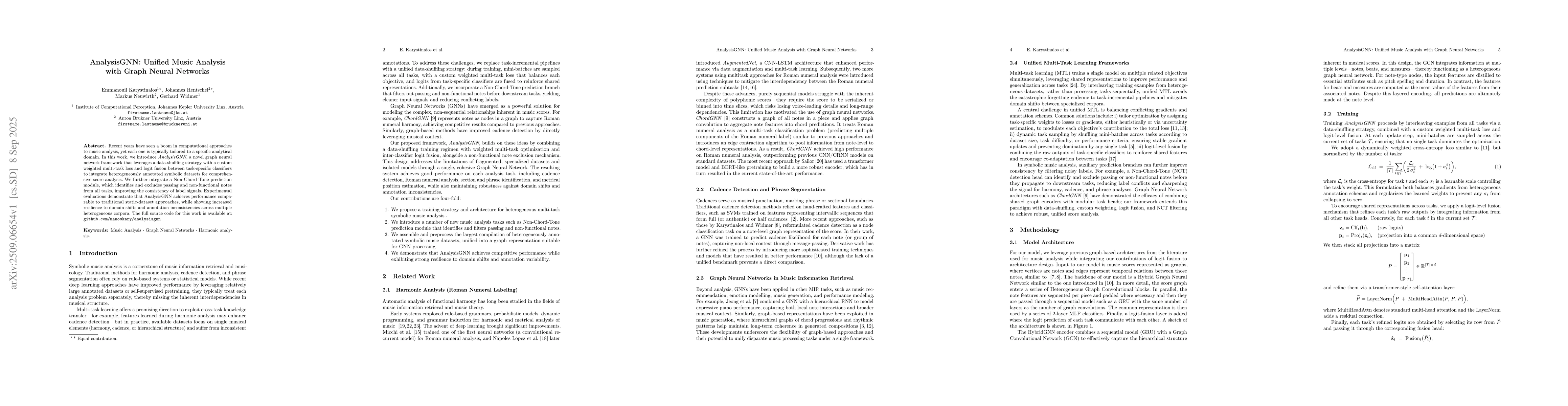 Thumbnail for AnalysisGNN: Unified Music Analysis with Graph Neural Networks