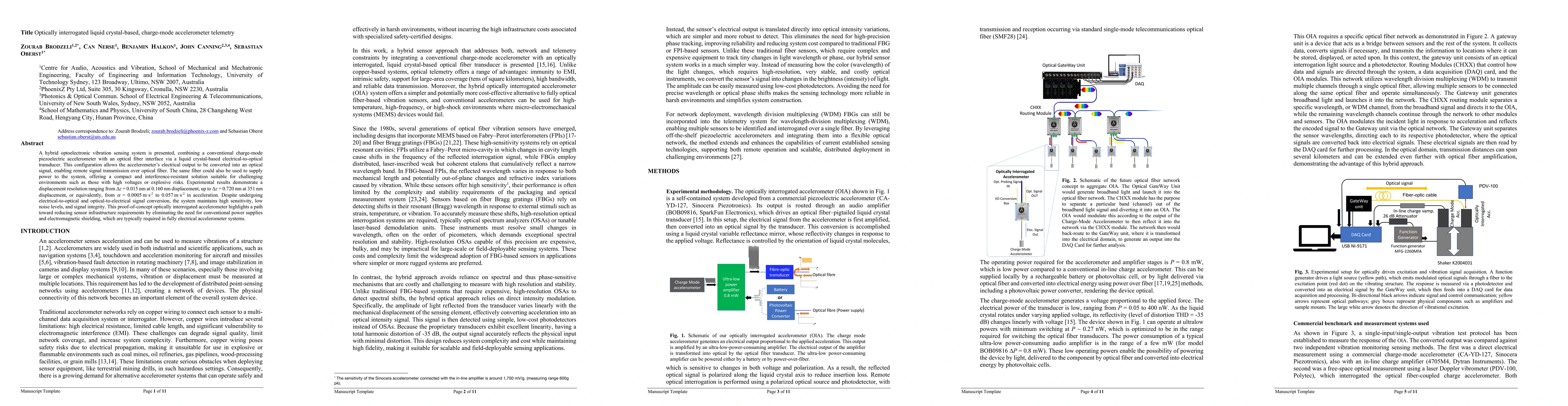 Thumbnail for Optically interrogated liquid crystal-based, charge-mode accelerometer
  telemetry