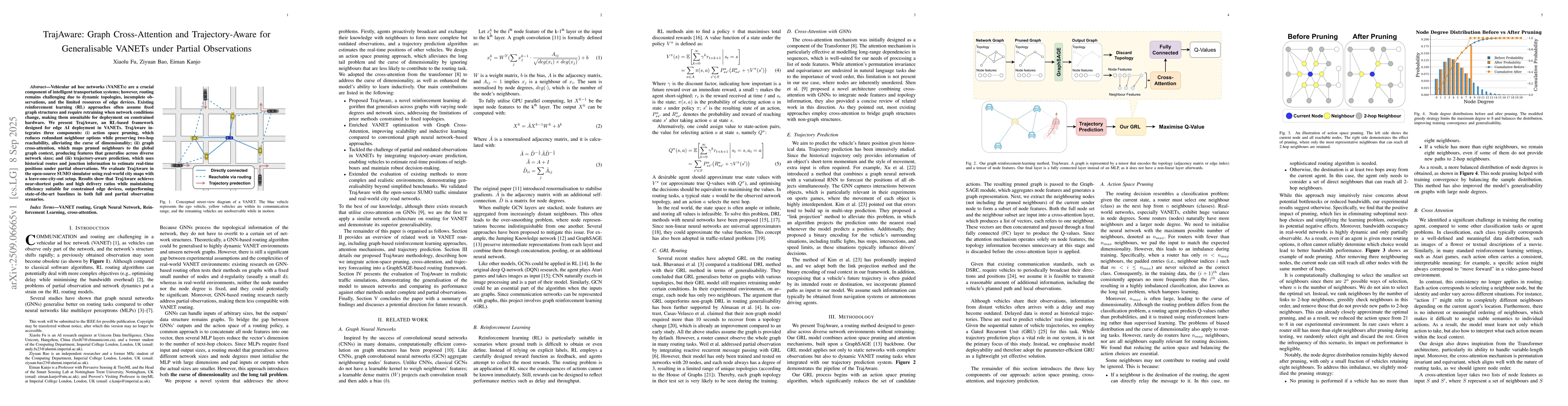 Thumbnail for TrajAware: Graph Cross-Attention and Trajectory-Aware for Generalisable
  VANETs under Partial Observations