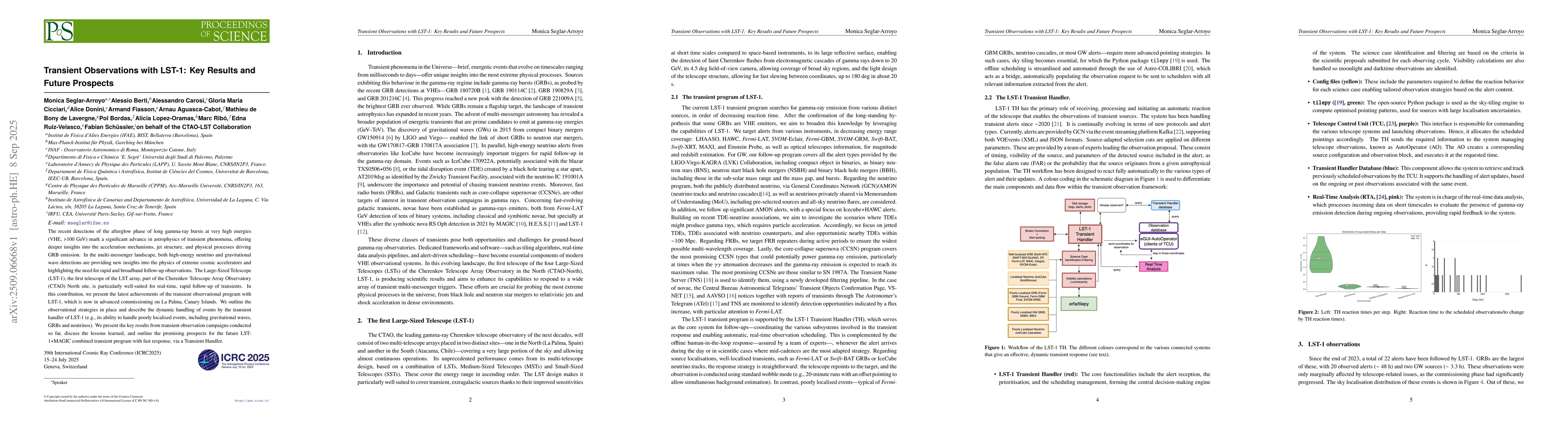 Thumbnail for Transient Observations with LST-1: Key Results and Future Prospects