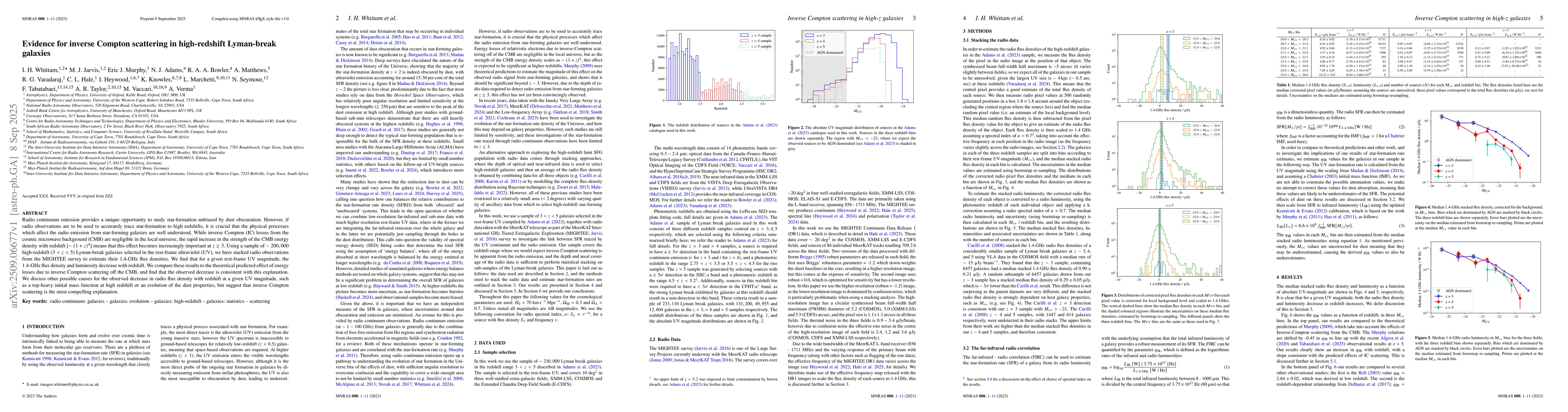 Thumbnail for Evidence for inverse Compton scattering in high-redshift Lyman-break
  galaxies