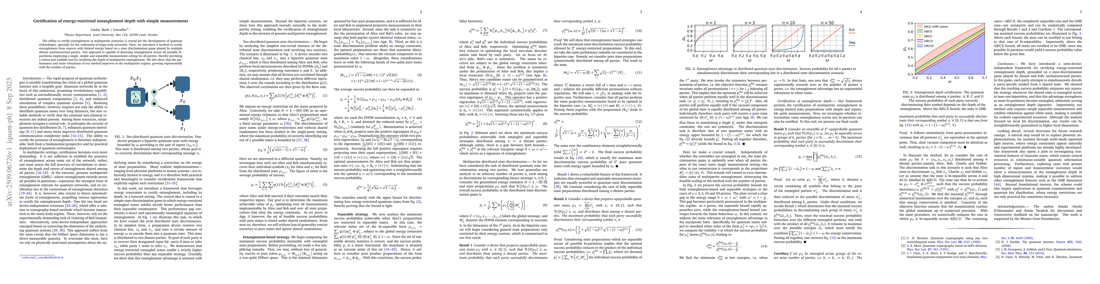 Thumbnail for Certification of energy-restricted entanglement depth with simple
  measurements