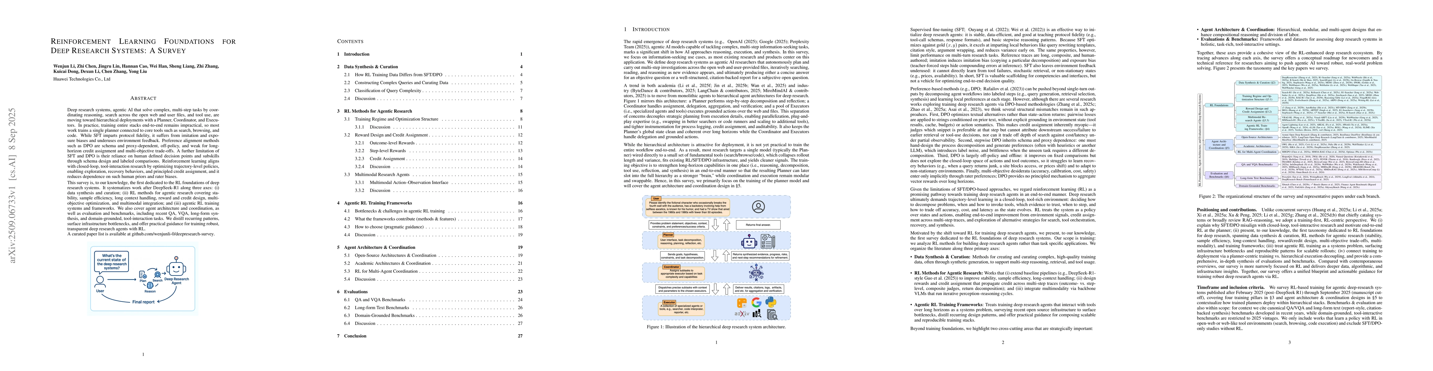 Thumbnail for Reinforcement Learning Foundations for Deep Research Systems: A Survey