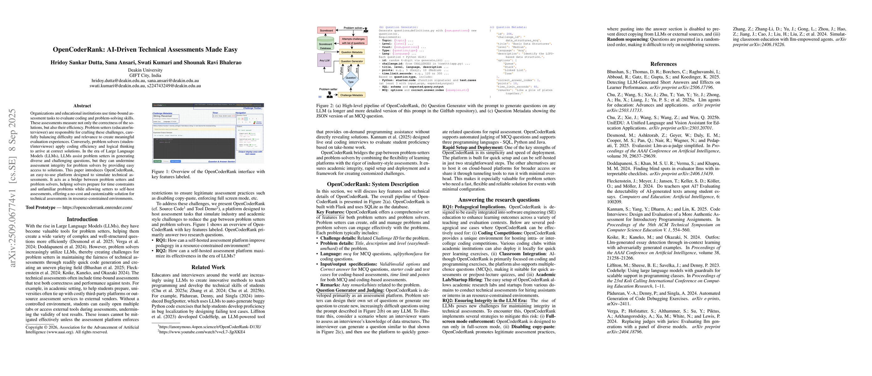 Thumbnail for OpenCoderRank: AI-Driven Technical Assessments Made Easy