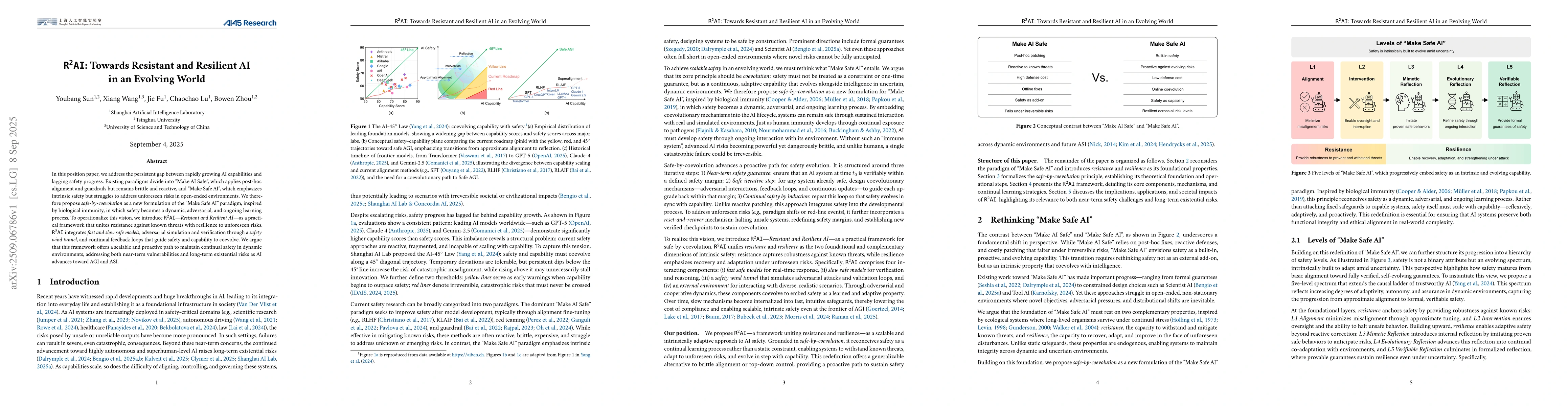 Thumbnail for \texttt{R$^\textbf{2}$AI}: Towards Resistant and Resilient AI in an
  Evolving World