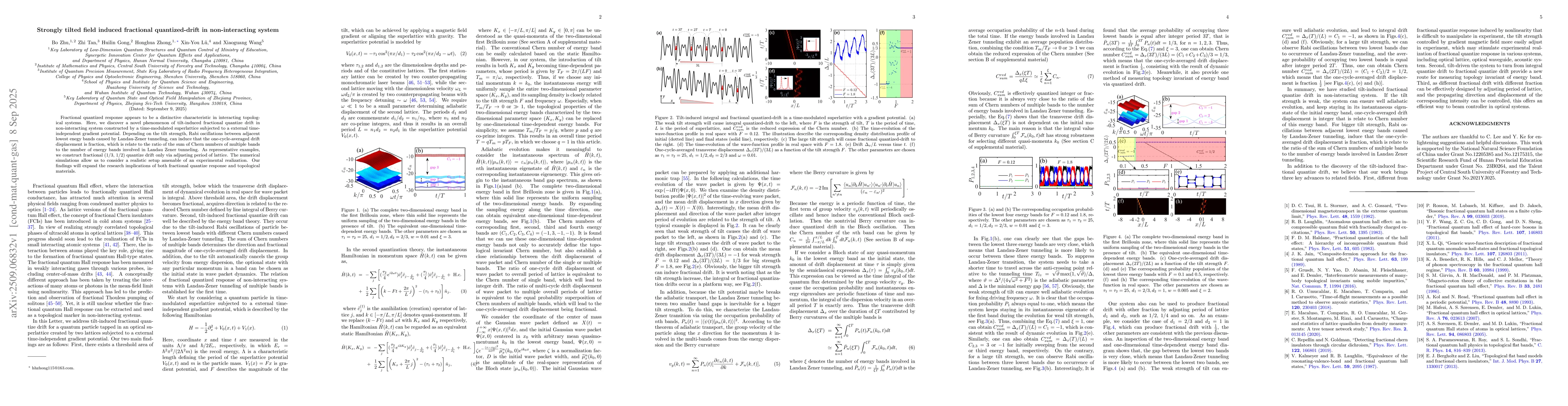 Thumbnail for Strongly tilted field induced fractional quantized-drift in
  non-interacting system