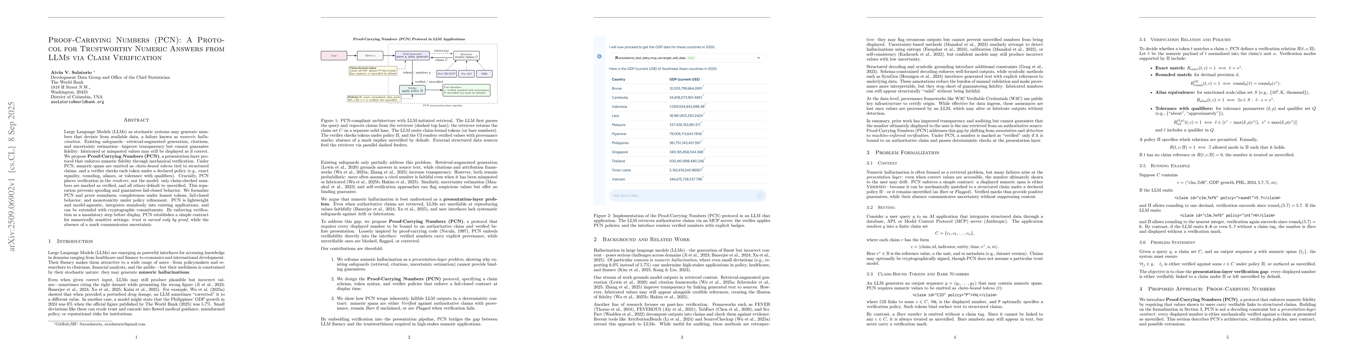 Thumbnail for Proof-Carrying Numbers (PCN): A Protocol for Trustworthy Numeric Answers
  from LLMs via Claim Verification
