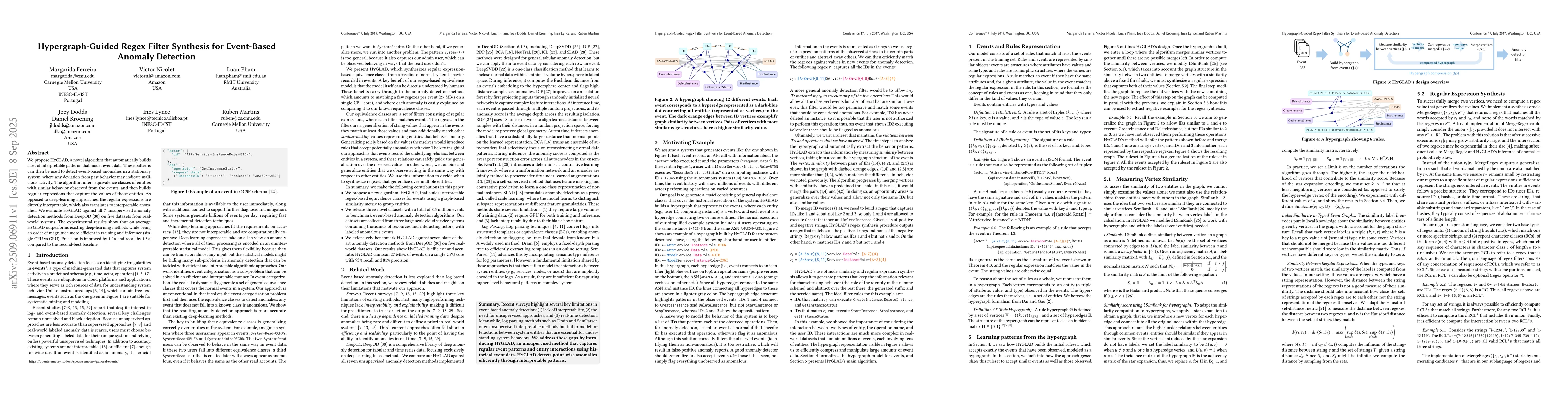Thumbnail for Hypergraph-Guided Regex Filter Synthesis for Event-Based Anomaly
  Detection