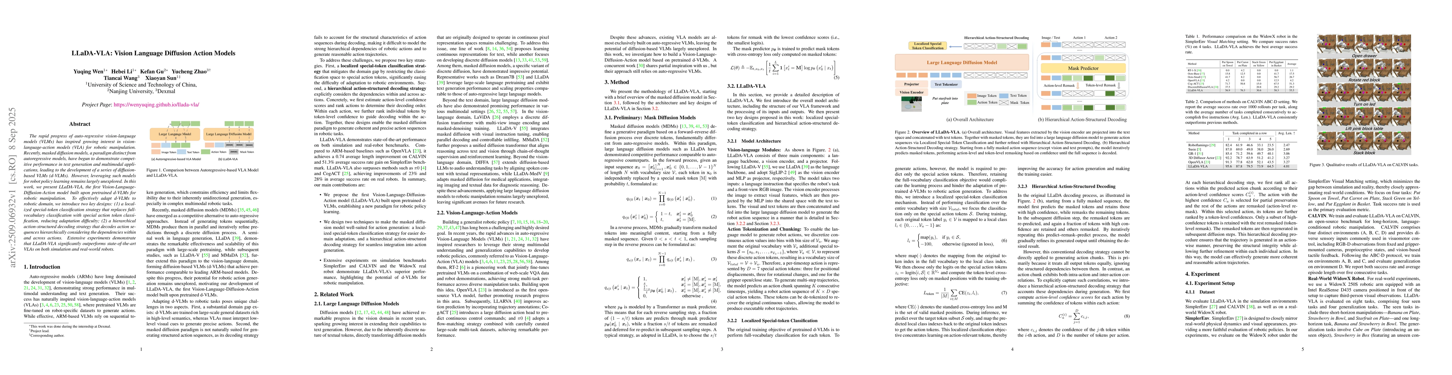 Thumbnail for LLaDA-VLA: Vision Language Diffusion Action Models