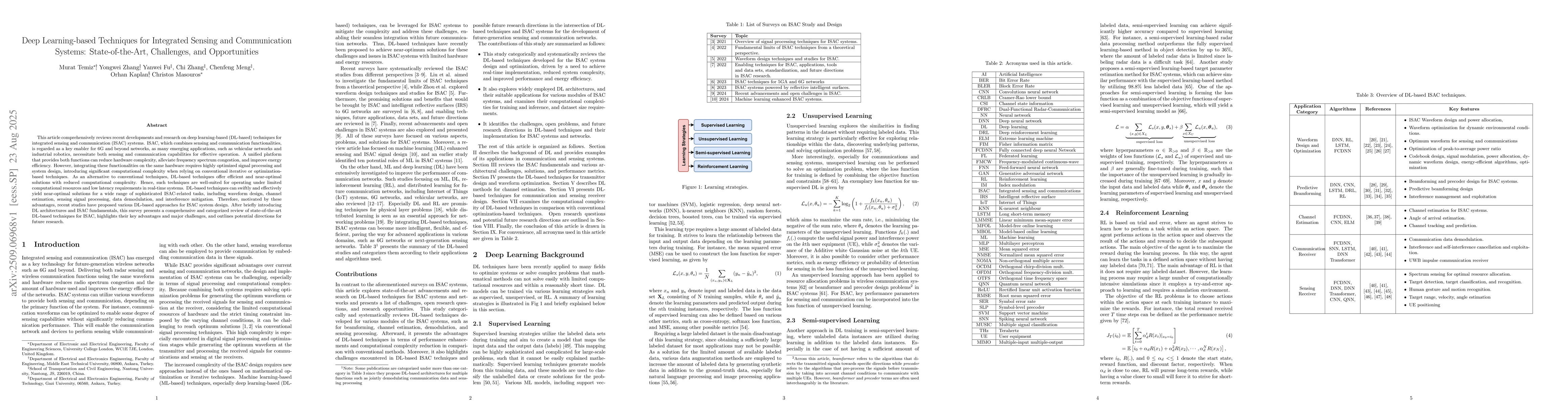 Thumbnail for Deep Learning-based Techniques for Integrated Sensing and Communication
  Systems: State-of-the-Art, Challenges, and Opportunities