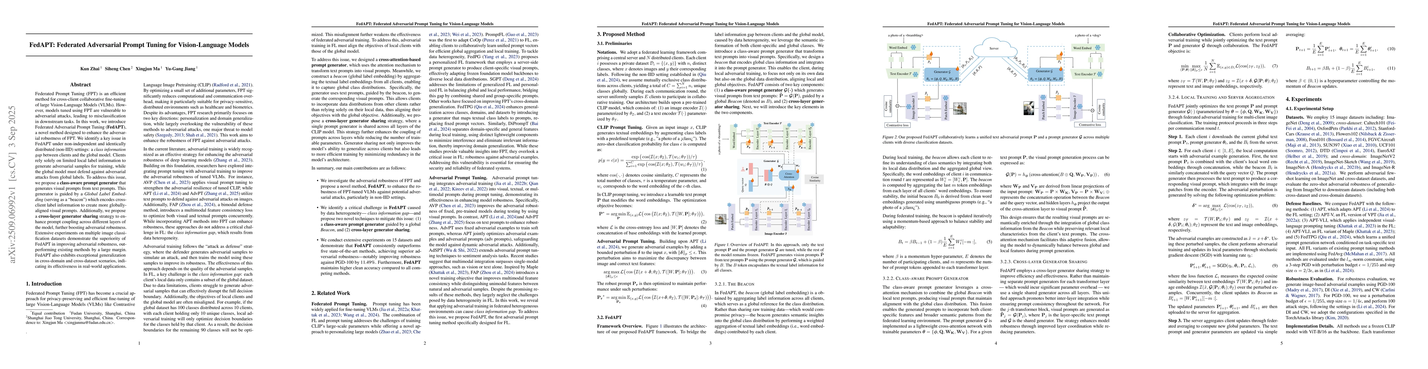 Thumbnail for FedAPT: Federated Adversarial Prompt Tuning for Vision-Language Models