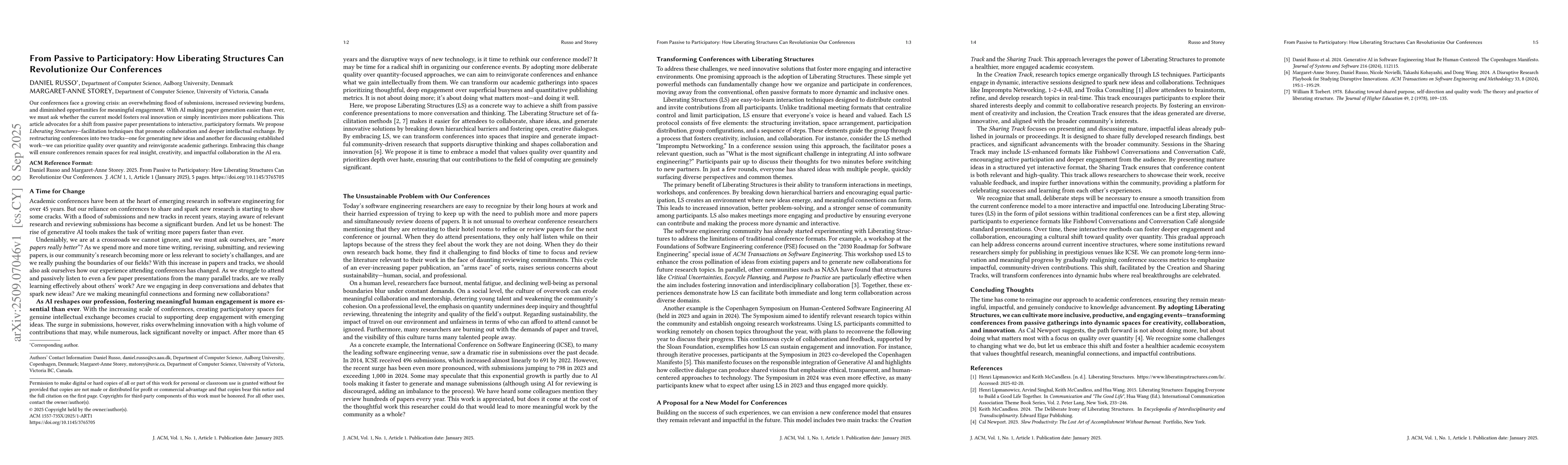 Thumbnail for From Passive to Participatory: How Liberating Structures Can
  Revolutionize Our Conferences