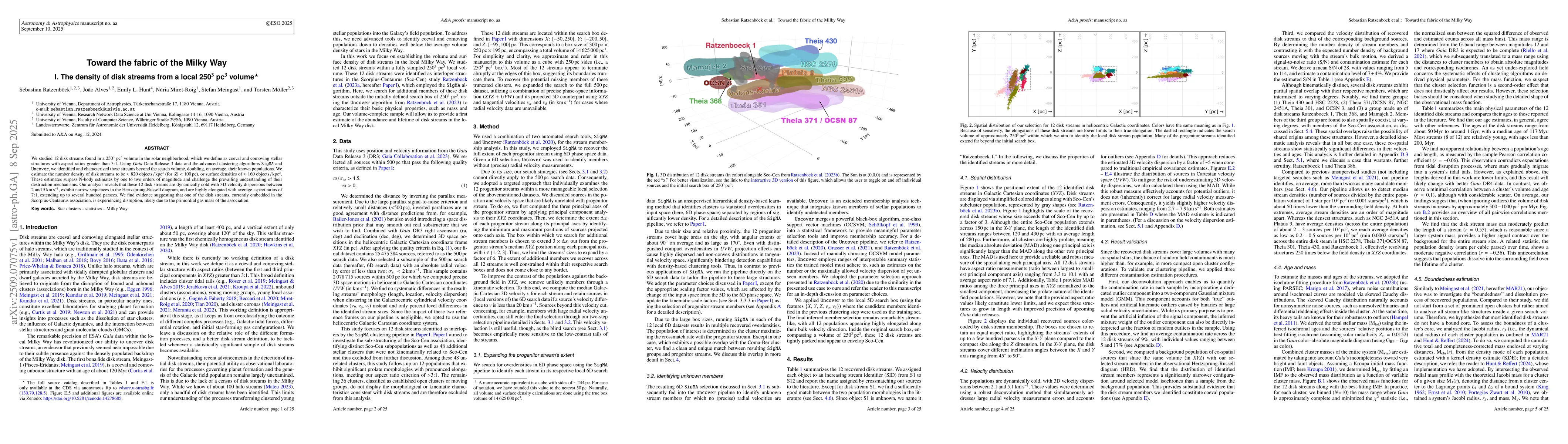 Thumbnail for Toward the fabric of the Milky Way I. The density of disk streams from a
  local $250^3$ pc$^3$ volume