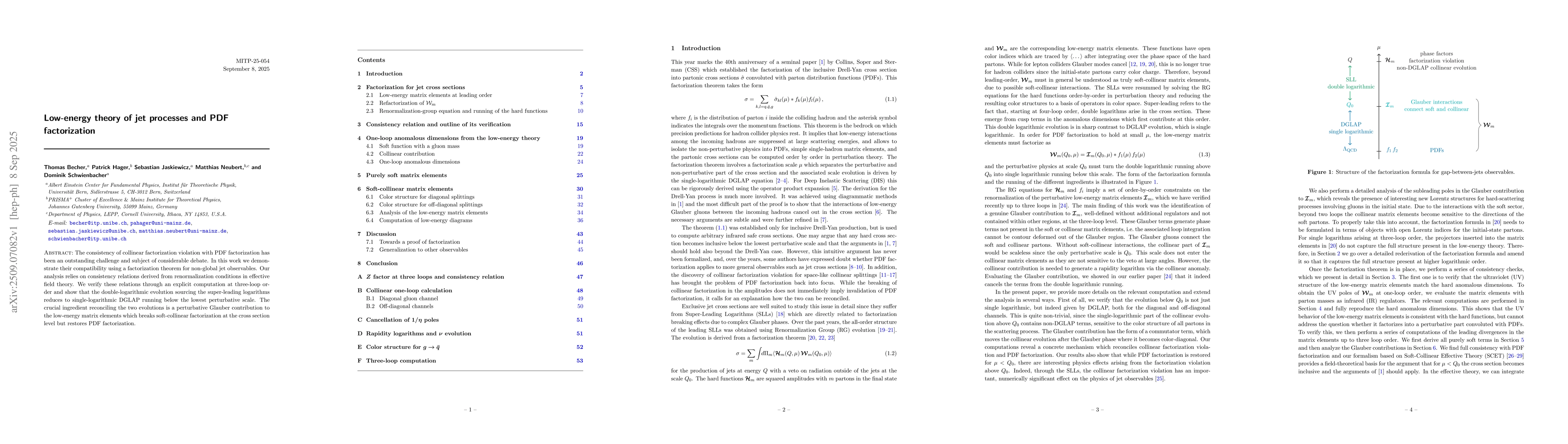 Thumbnail for Low-energy theory of jet processes and PDF factorization