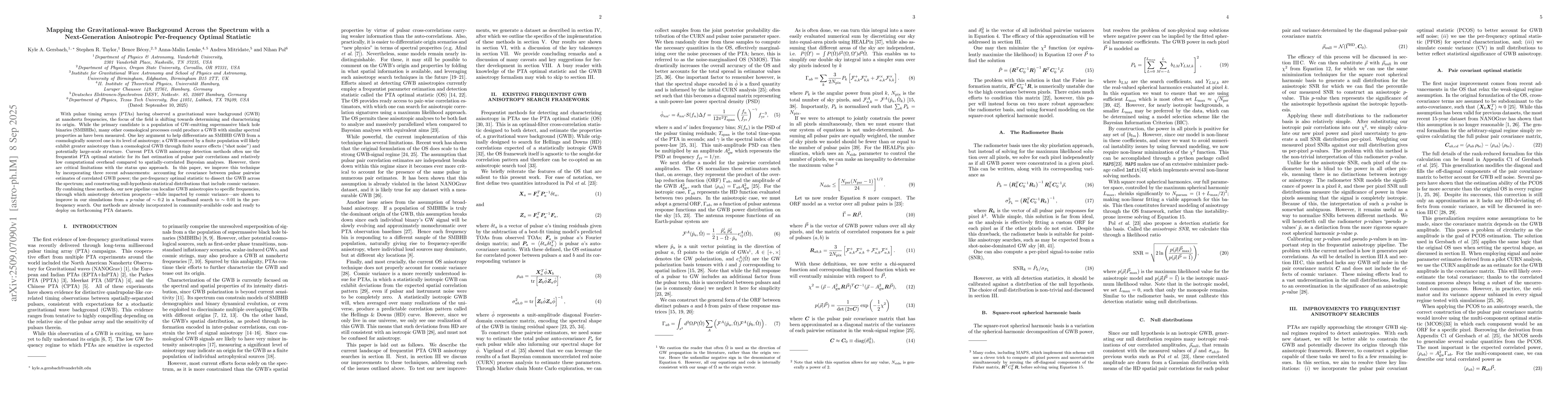 Thumbnail for Mapping the Gravitational-wave Background Across the Spectrum with a
  Next-Generation Anisotropic Per-frequency Optimal Statistic