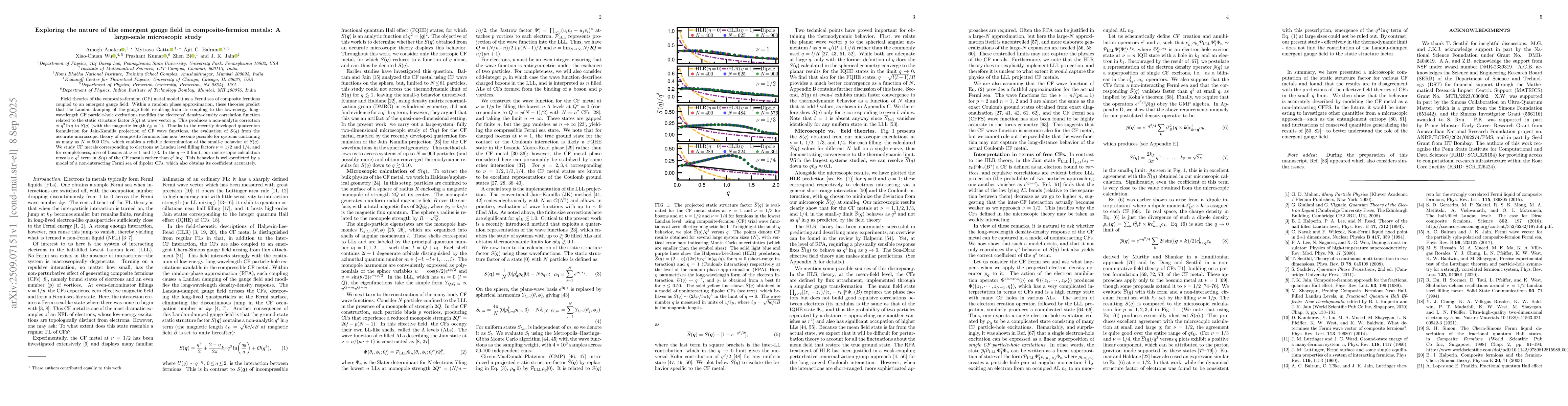 Thumbnail for Exploring the nature of the emergent gauge field in composite-fermion
  metals: A large-scale microscopic study