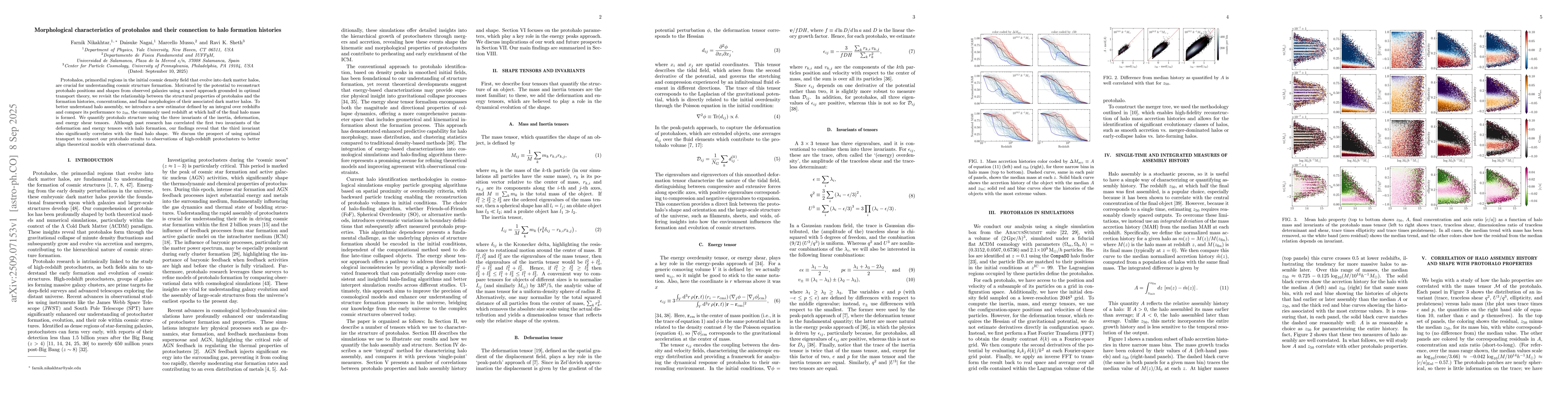 Thumbnail for Morphological characteristics of protohalos and their connection to halo
  formation histories